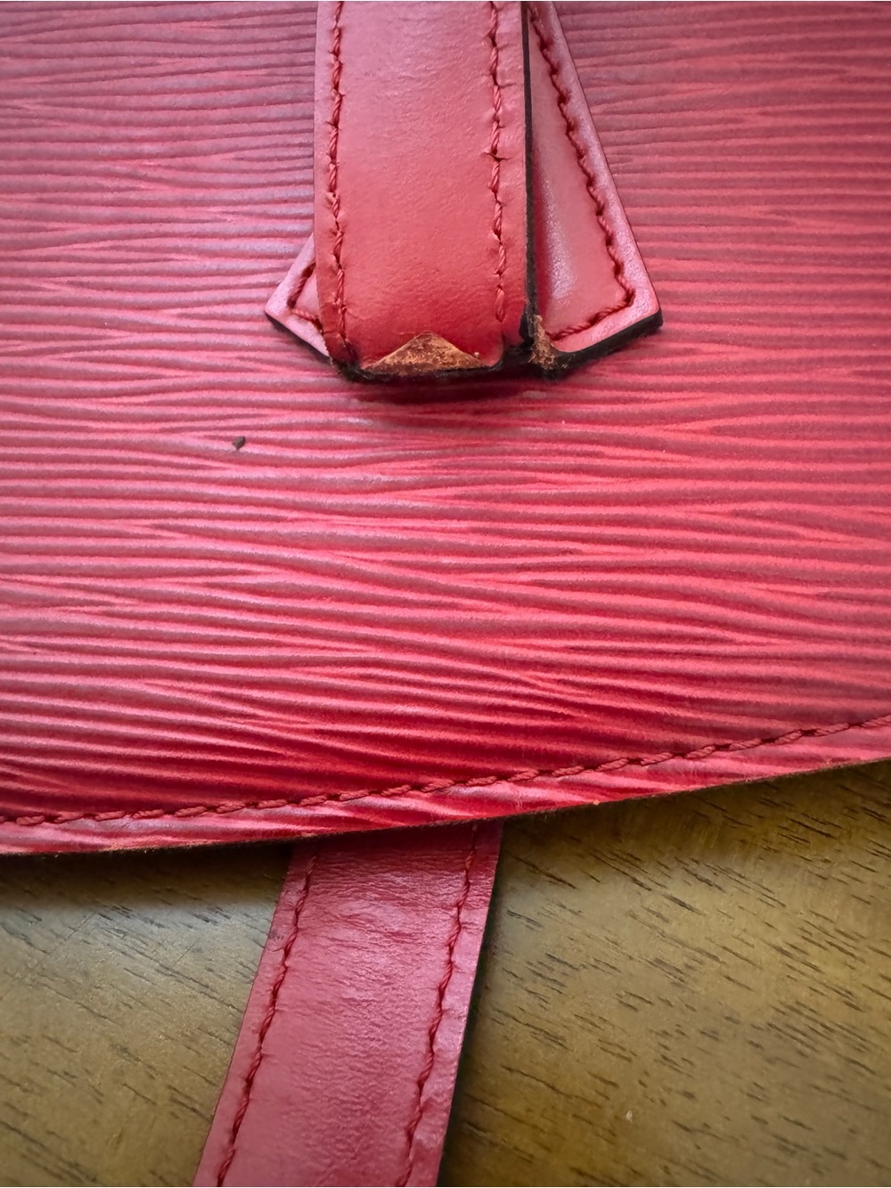 Louis Vuitton Red Epi Saint Jacques GM Bag - Picture 8 of 16